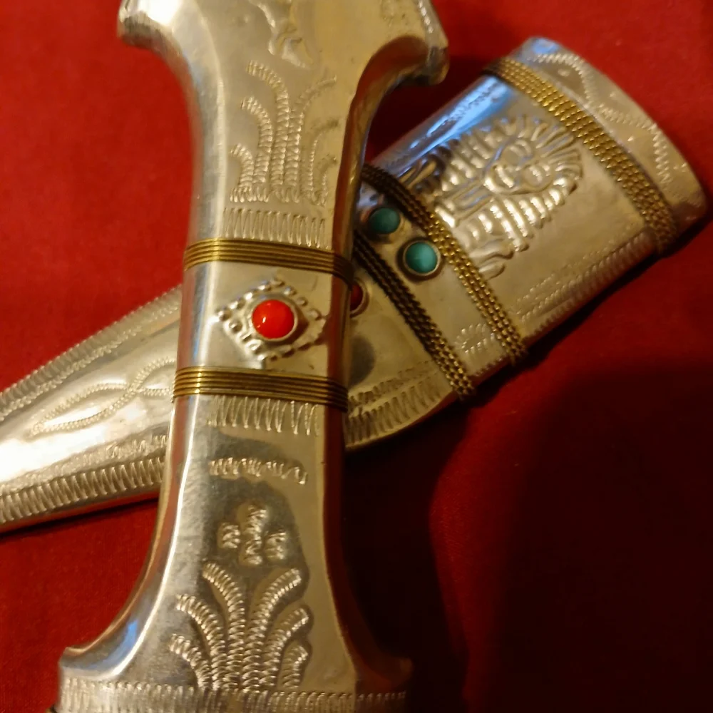 Decorative Silver and Gold Wall Display Dagger